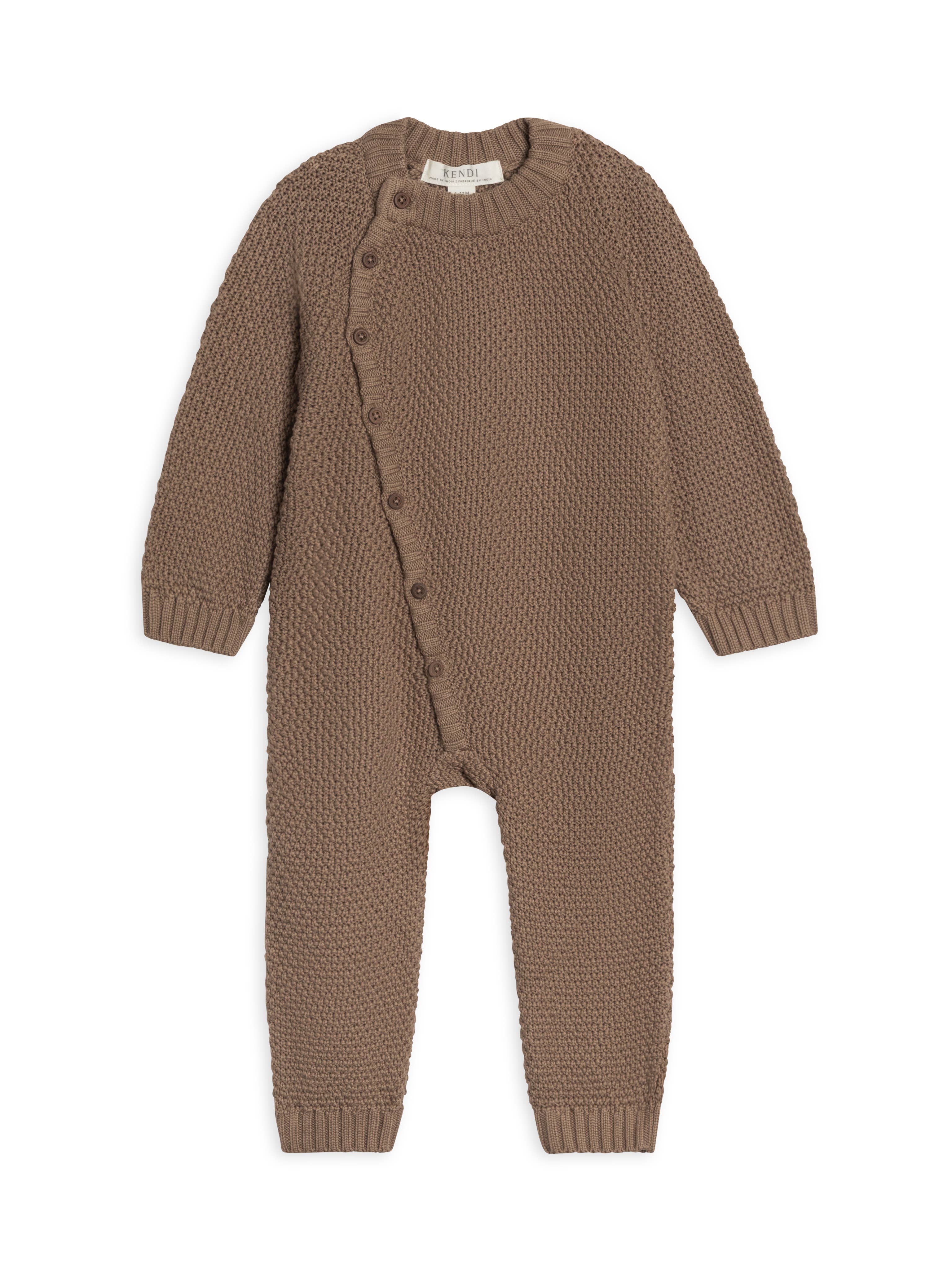 Image of Colored Organics - Casey Seed Stitch Sweater Knit Kimono Romper